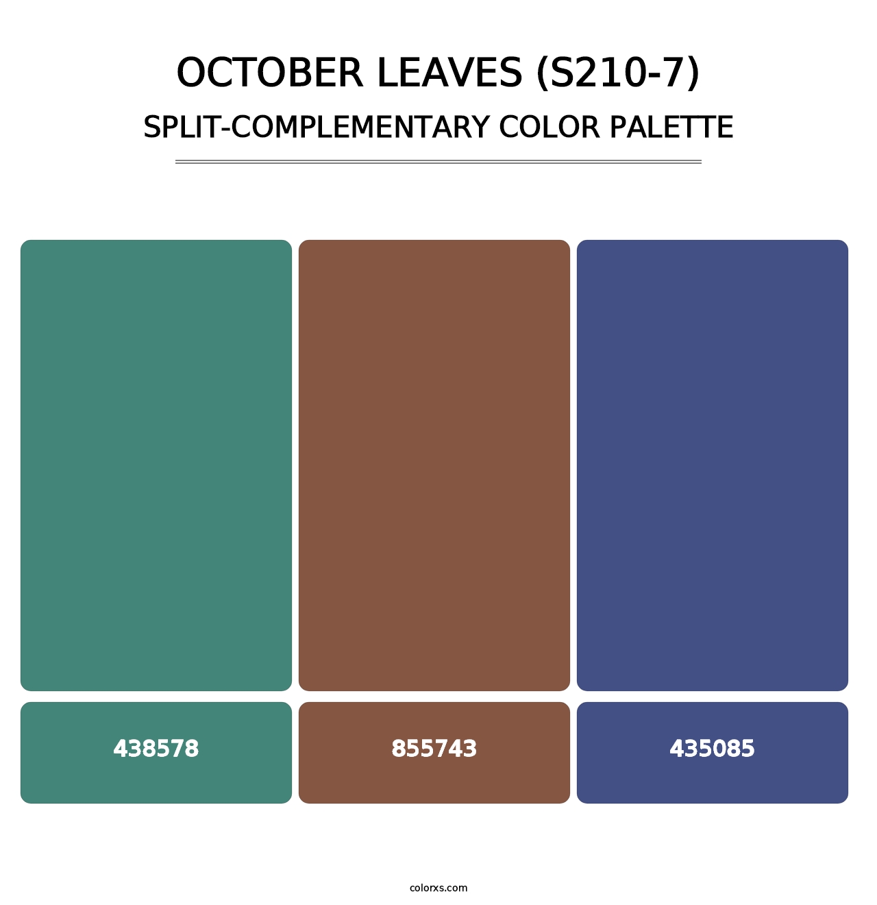 October Leaves (S210-7) - Split-Complementary Color Palette