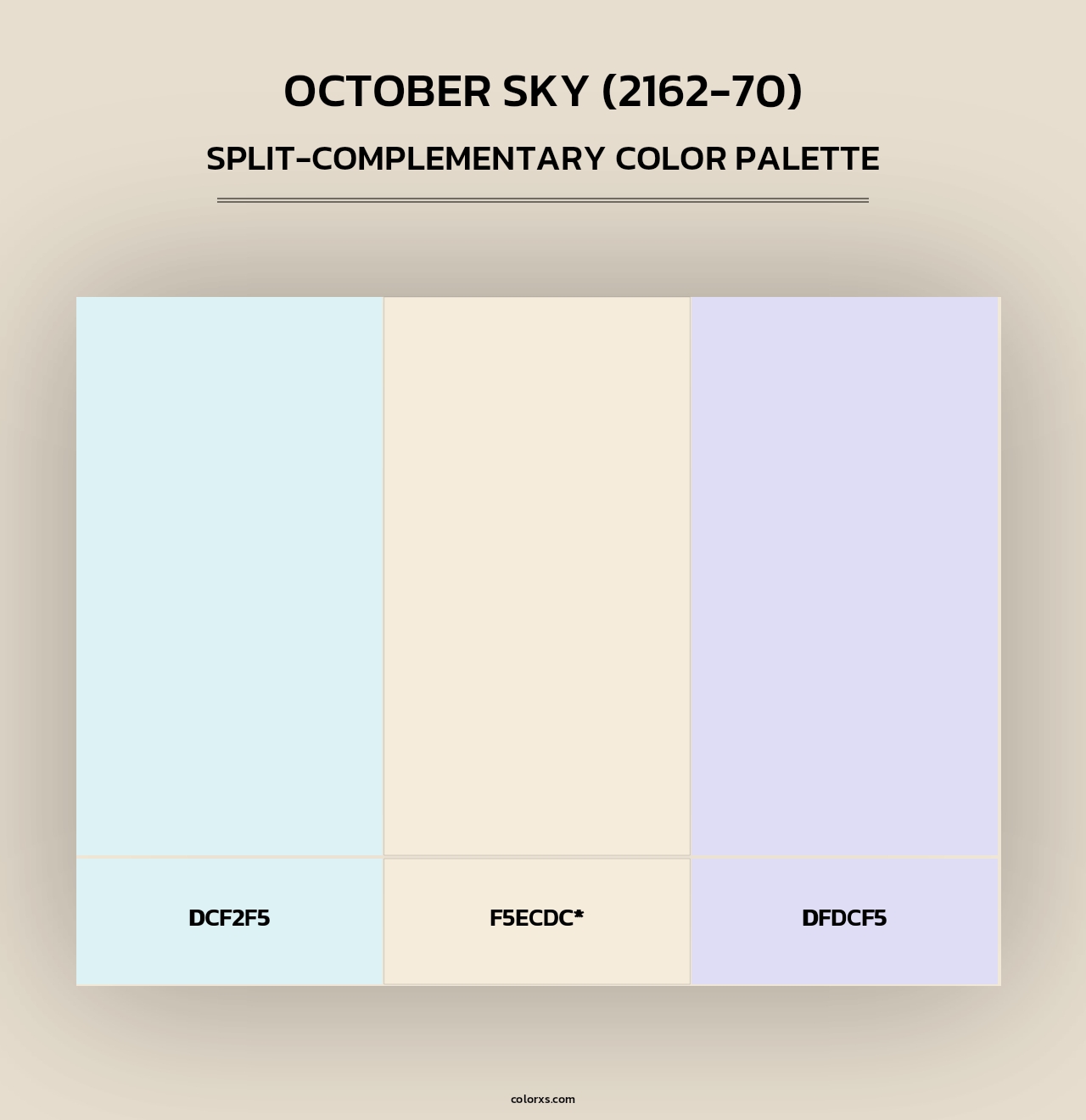 October Sky (2162-70) - Split-Complementary Color Palette