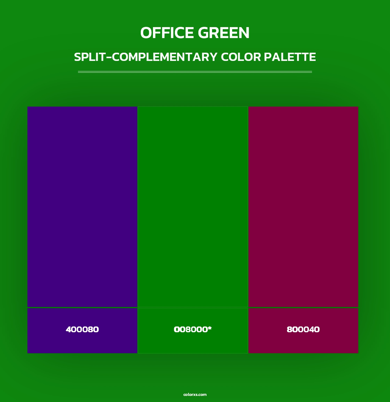 Office Green - Split-Complementary Color Palette