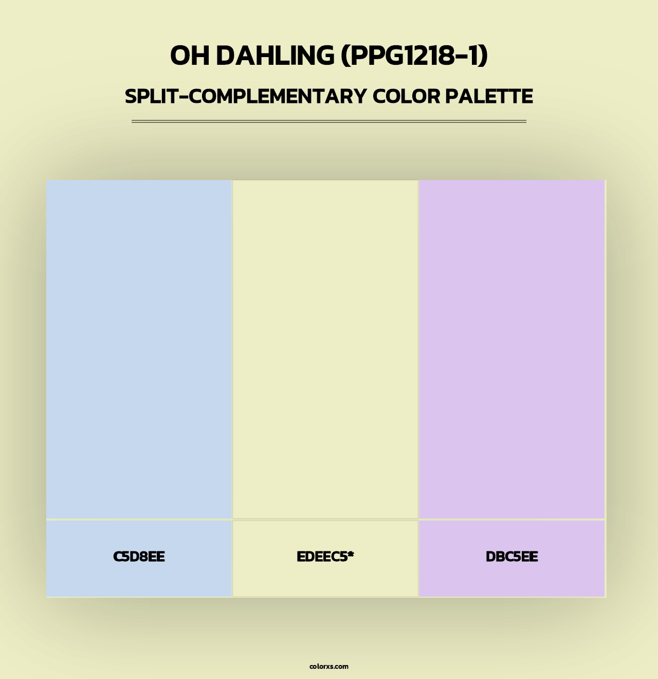 Oh Dahling (PPG1218-1) - Split-Complementary Color Palette