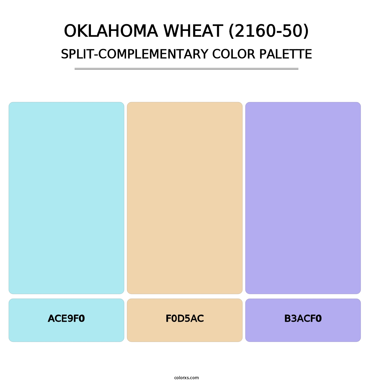 Oklahoma Wheat (2160-50) - Split-Complementary Color Palette