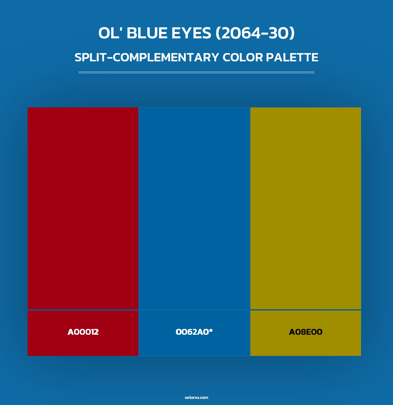 Ol' Blue Eyes (2064-30) - Split-Complementary Color Palette