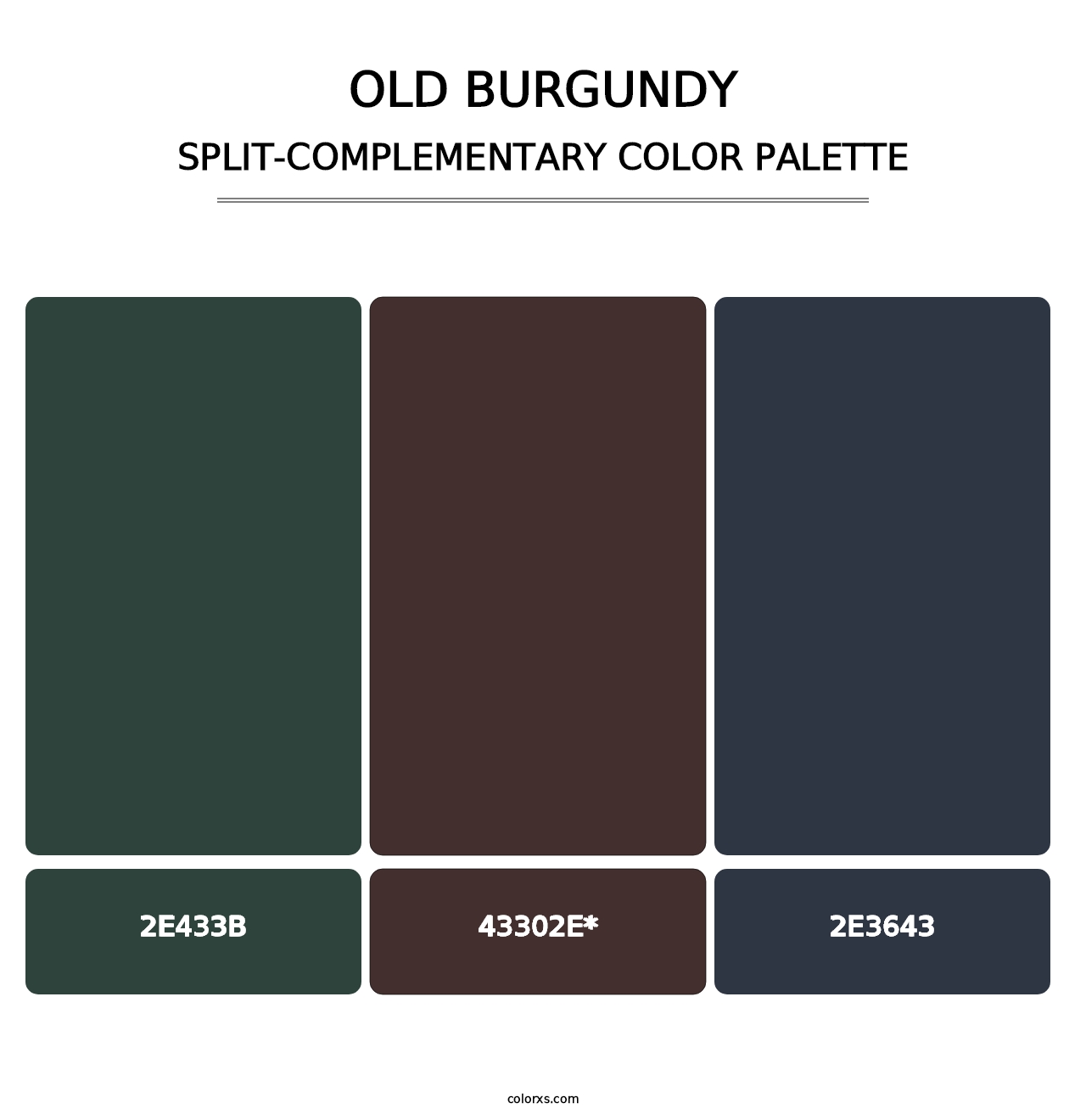 Old Burgundy - Split-Complementary Color Palette