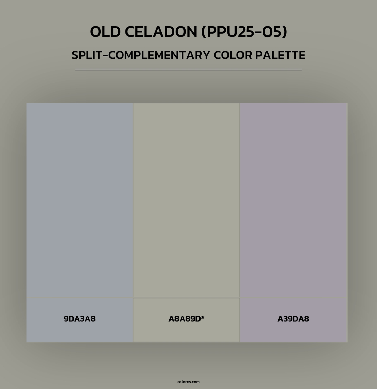 Old Celadon (PPU25-05) - Split-Complementary Color Palette