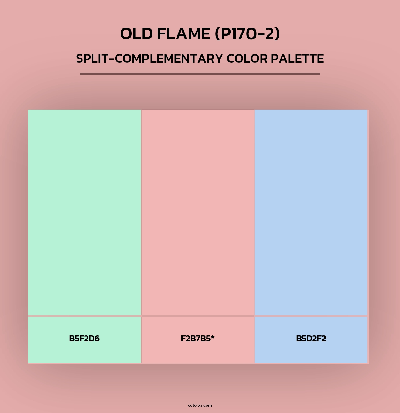 Old Flame (P170-2) - Split-Complementary Color Palette