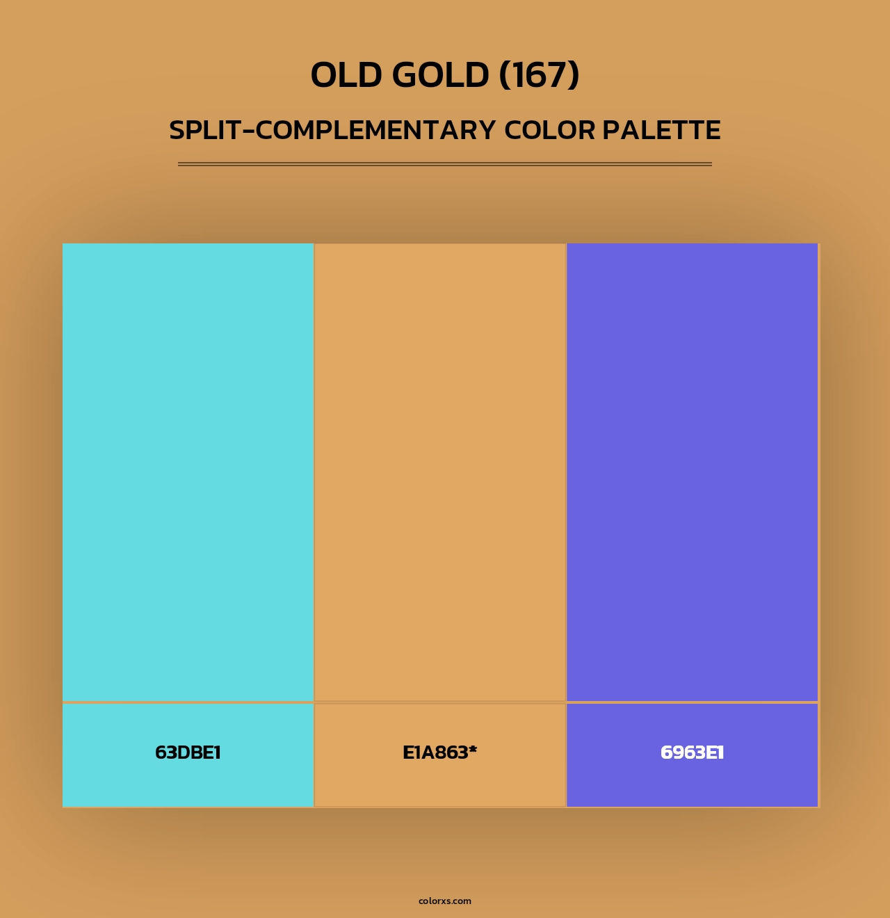 Old Gold (167) - Split-Complementary Color Palette