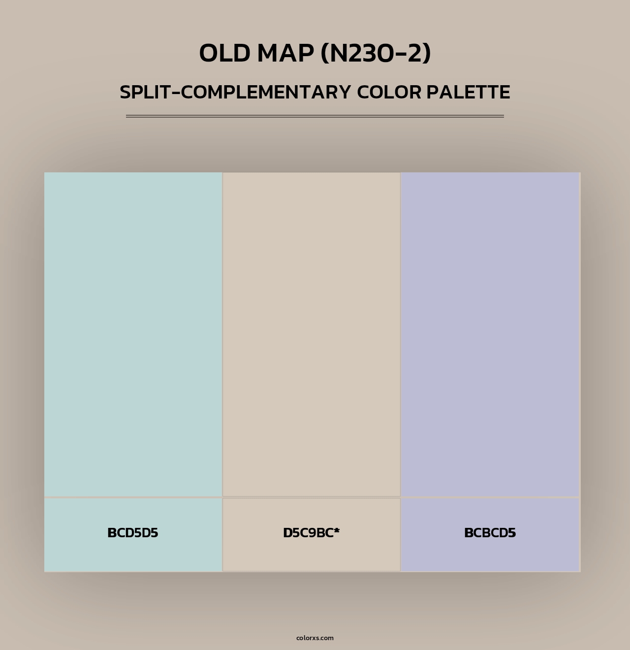 Old Map (N230-2) - Split-Complementary Color Palette