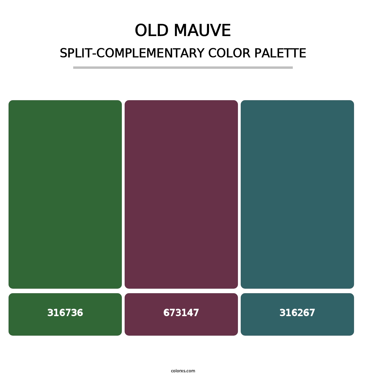 Old Mauve - Split-Complementary Color Palette