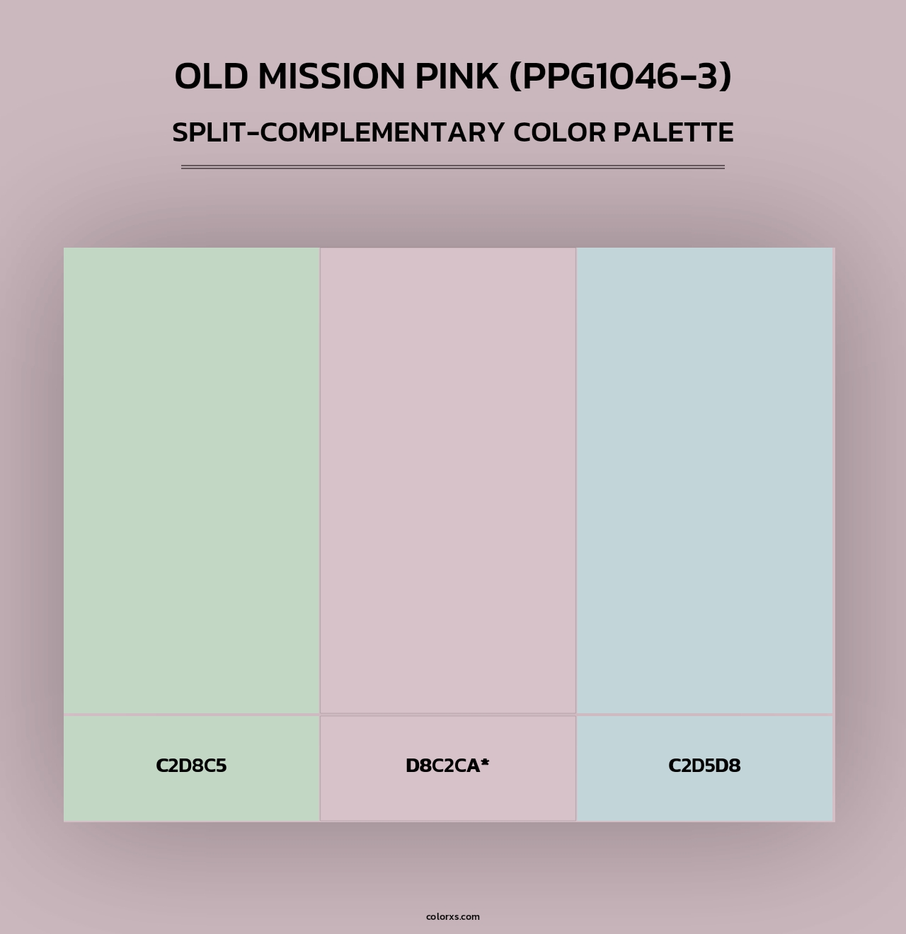 Old Mission Pink (PPG1046-3) - Split-Complementary Color Palette