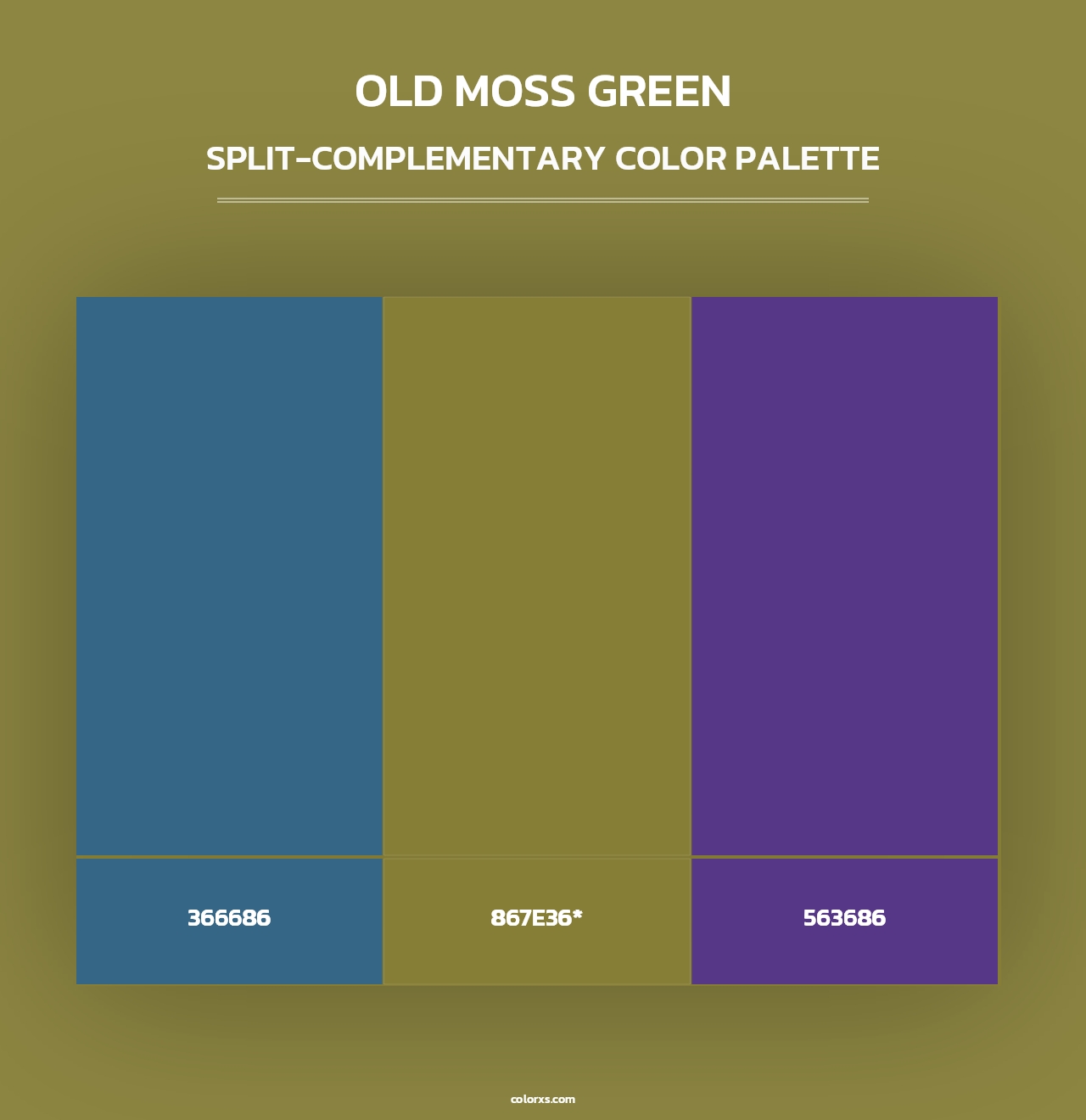 Old Moss Green - Split-Complementary Color Palette