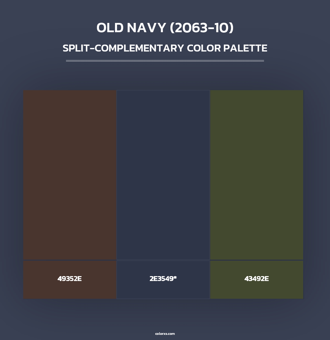 Old Navy (2063-10) - Split-Complementary Color Palette