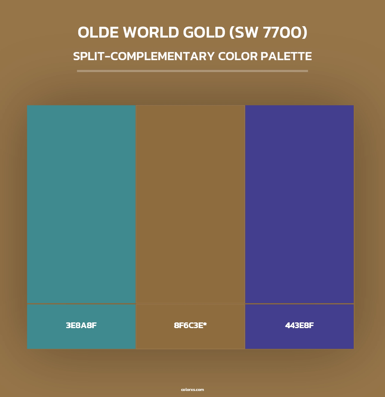 Olde World Gold (SW 7700) - Split-Complementary Color Palette