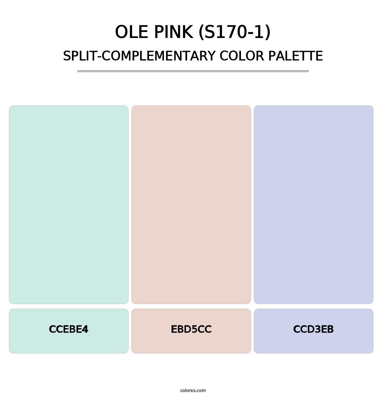 Ole Pink (S170-1) - Split-Complementary Color Palette