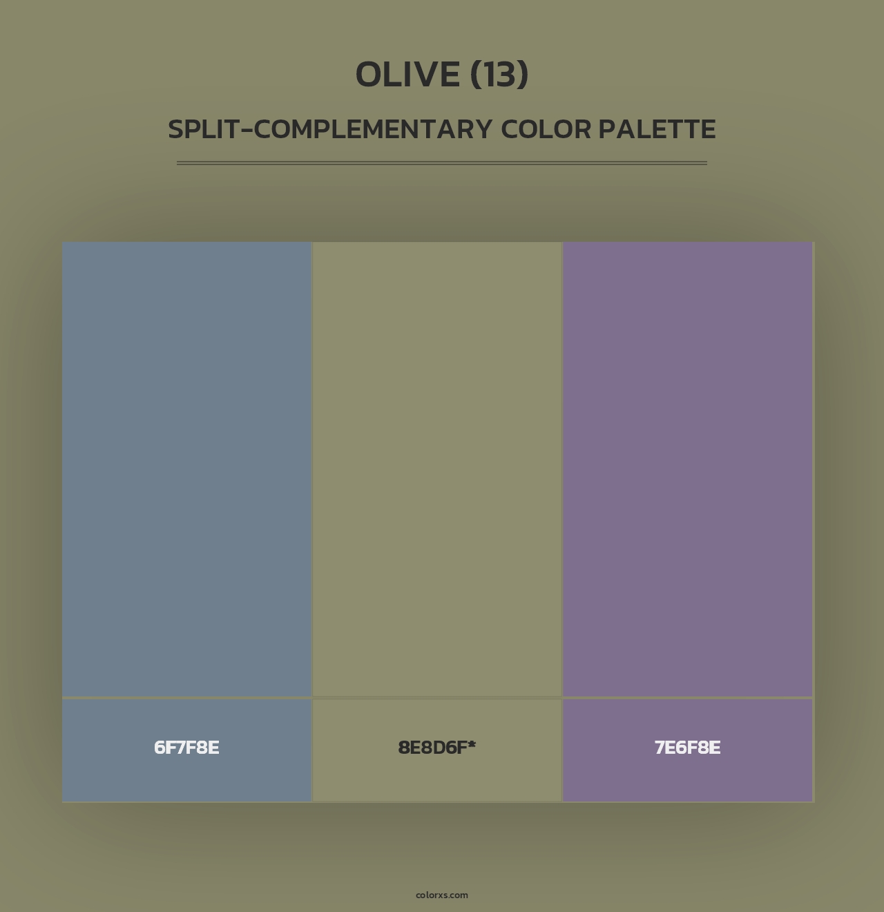 Olive (13) - Split-Complementary Color Palette