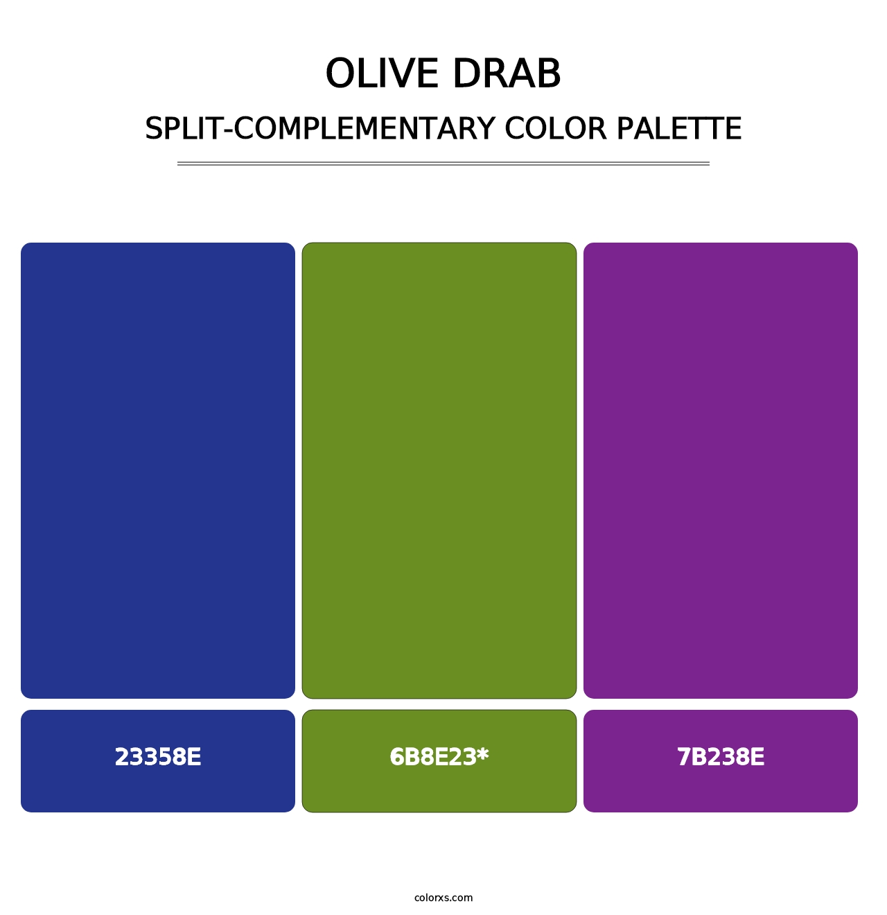 Olive Drab - Split-Complementary Color Palette