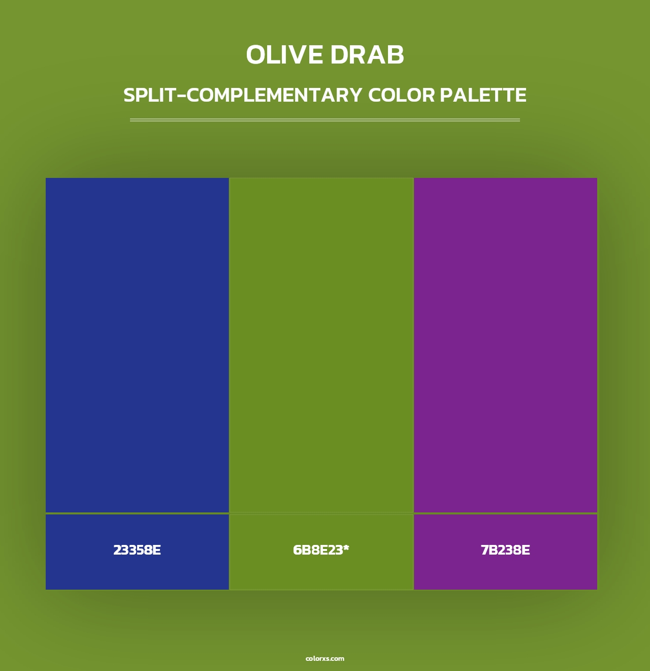 Olive Drab - Split-Complementary Color Palette