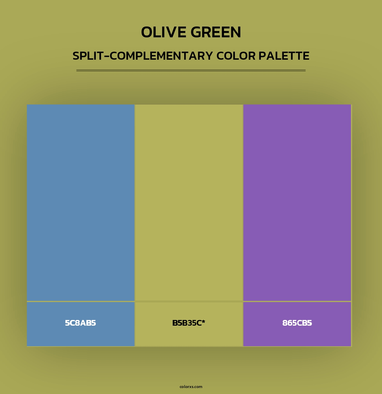Olive Green - Split-Complementary Color Palette