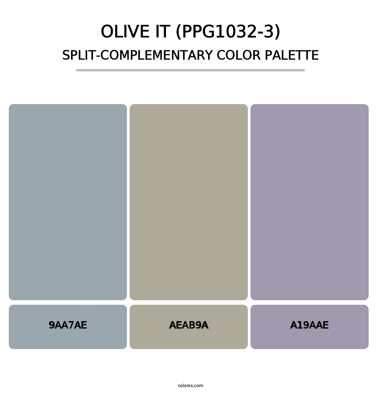 Olive It (PPG1032-3) - Split-Complementary Color Palette