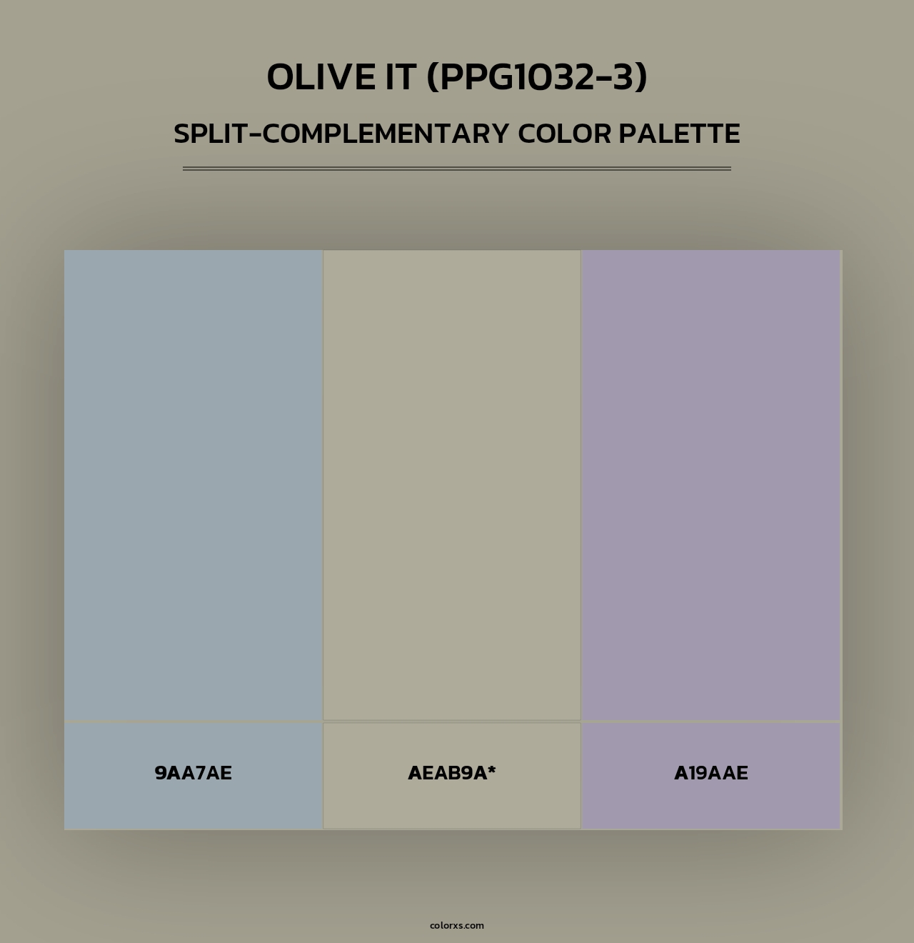 Olive It (PPG1032-3) - Split-Complementary Color Palette