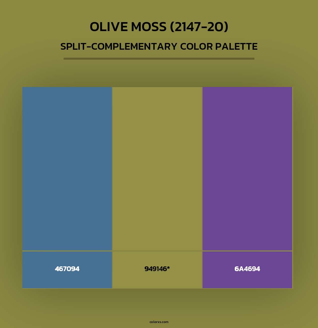 Olive Moss (2147-20) - Split-Complementary Color Palette