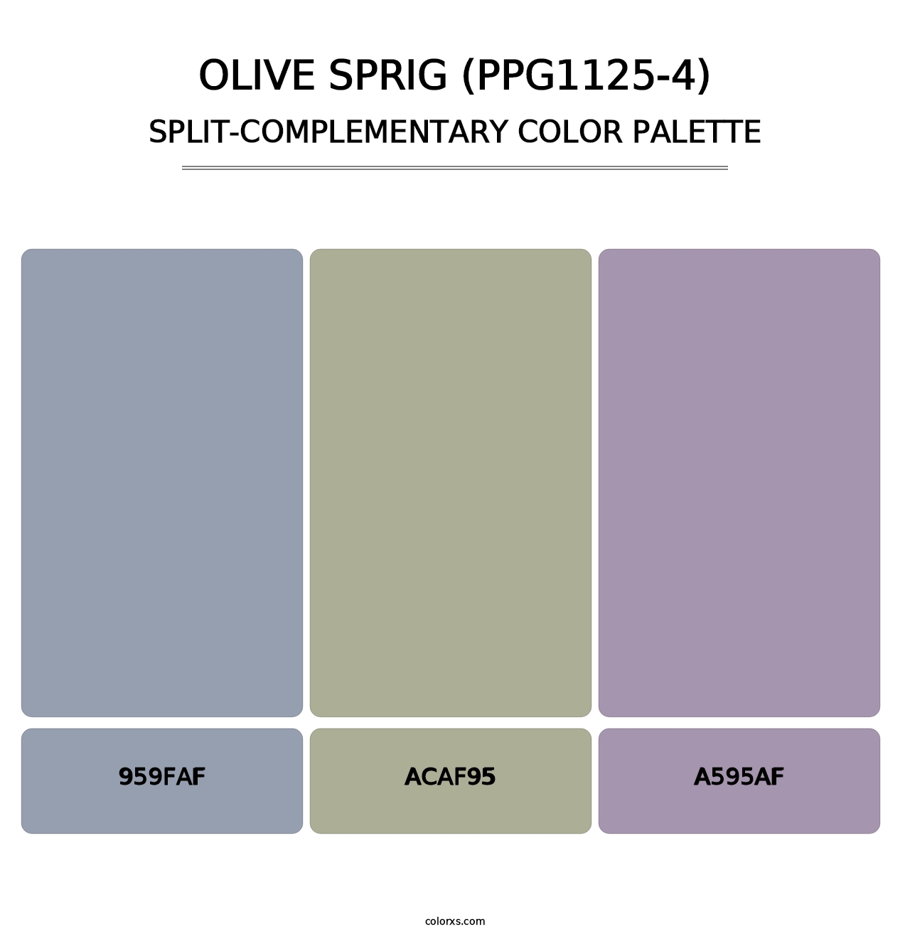 Olive Sprig (PPG1125-4) - Split-Complementary Color Palette