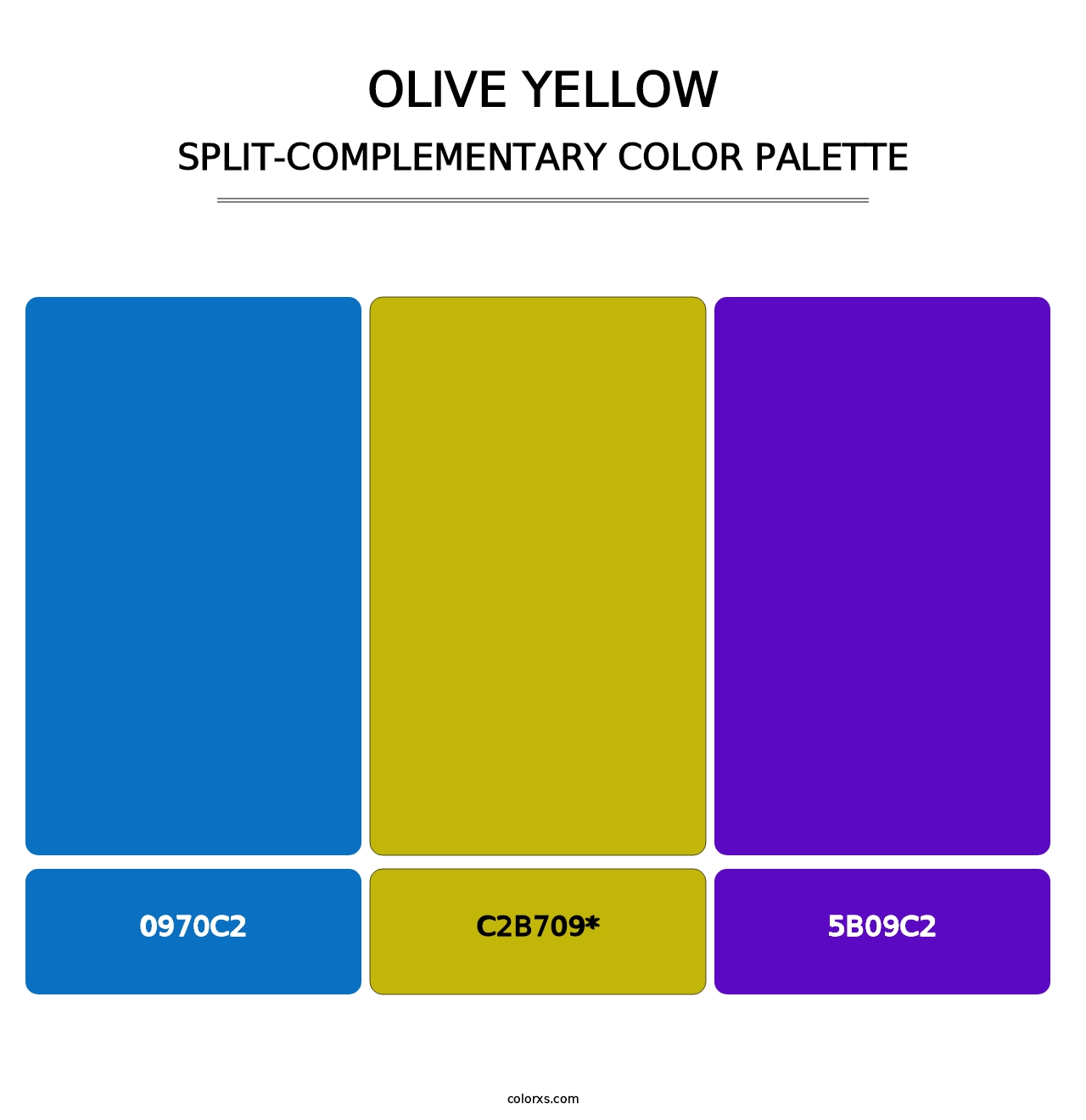 Olive Yellow - Split-Complementary Color Palette