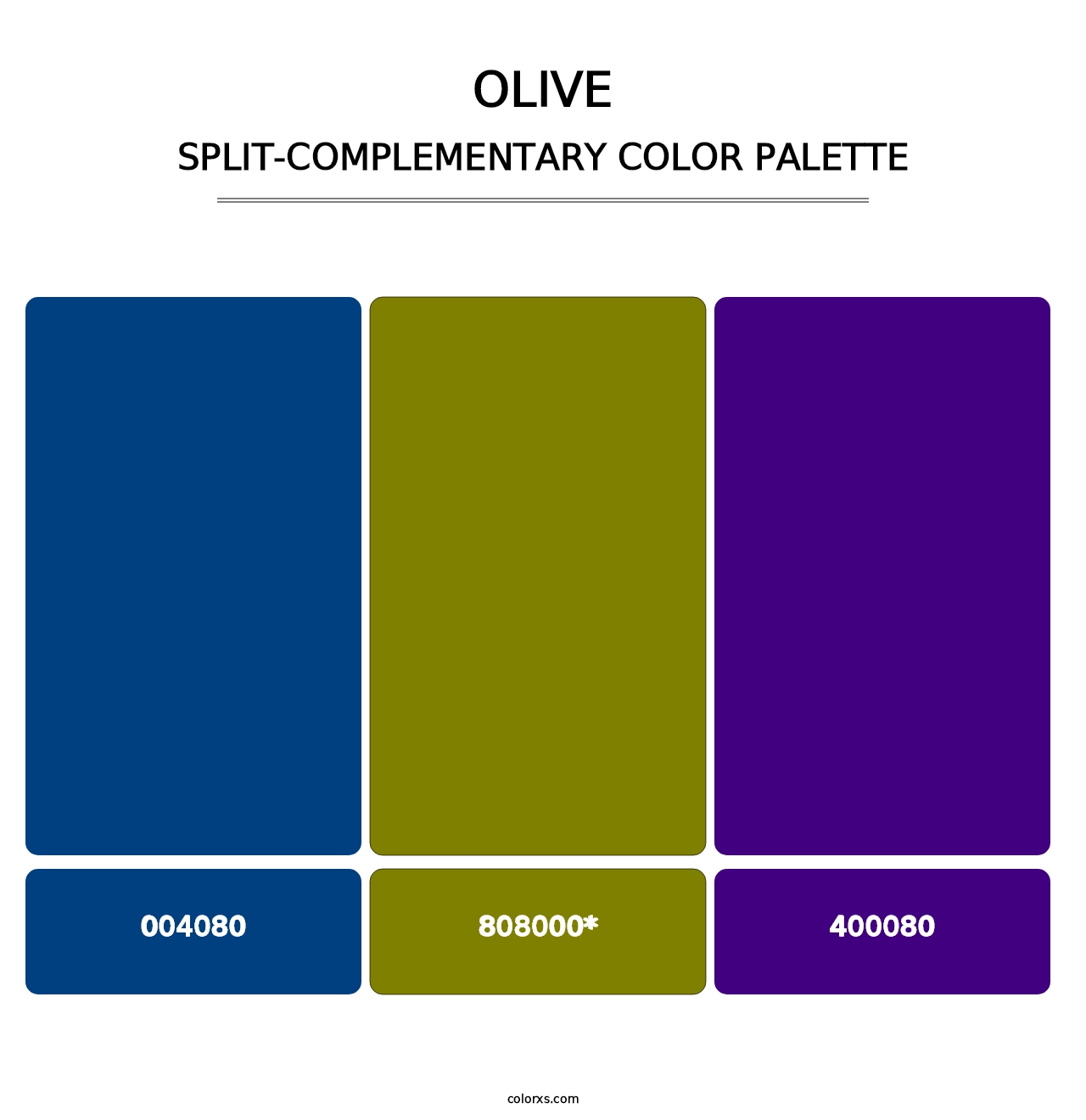 Olive - Split-Complementary Color Palette