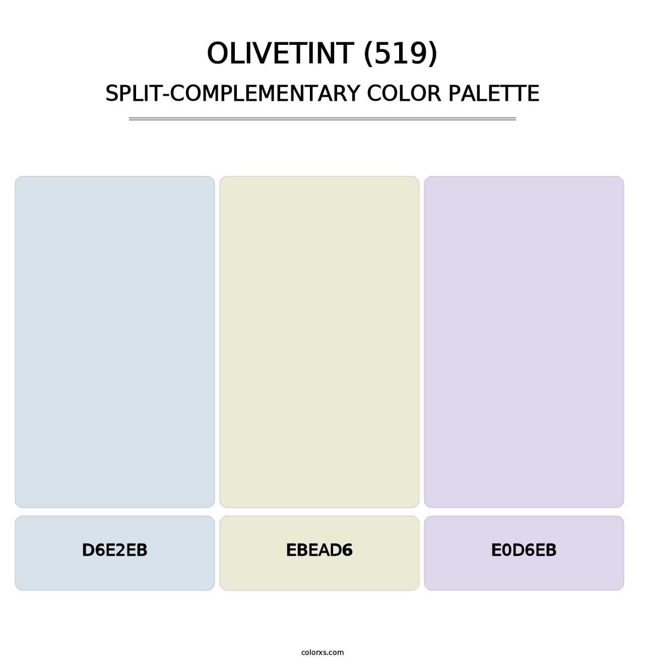 Olivetint (519) - Split-Complementary Color Palette