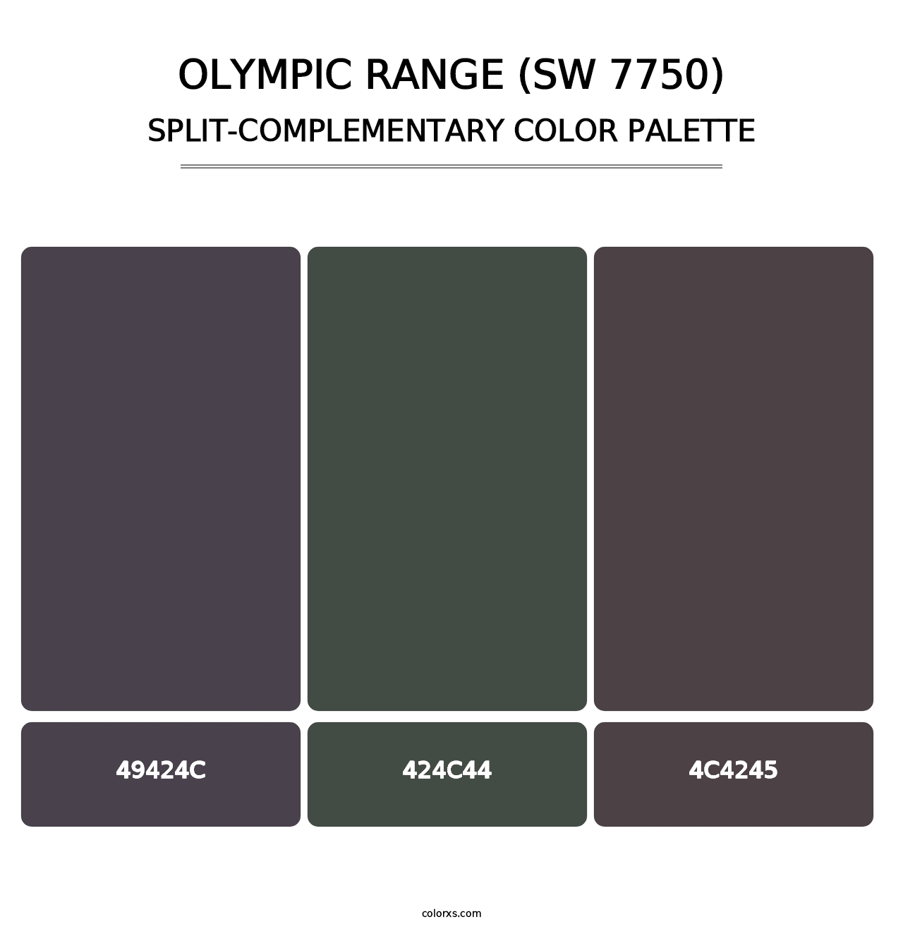 Olympic Range (SW 7750) - Split-Complementary Color Palette