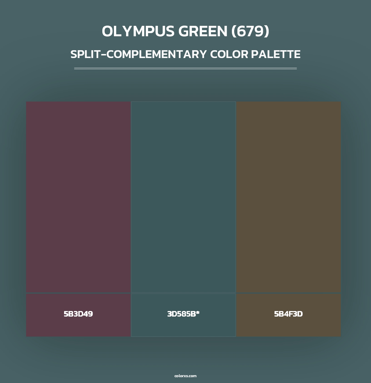 Olympus Green (679) - Split-Complementary Color Palette