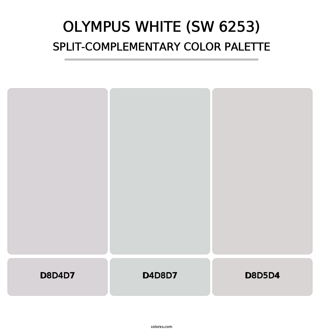 Olympus White (SW 6253) - Split-Complementary Color Palette
