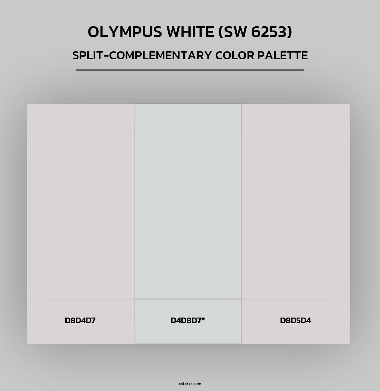 Olympus White (SW 6253) - Split-Complementary Color Palette