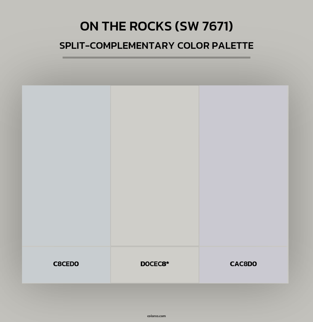 On the Rocks (SW 7671) - Split-Complementary Color Palette