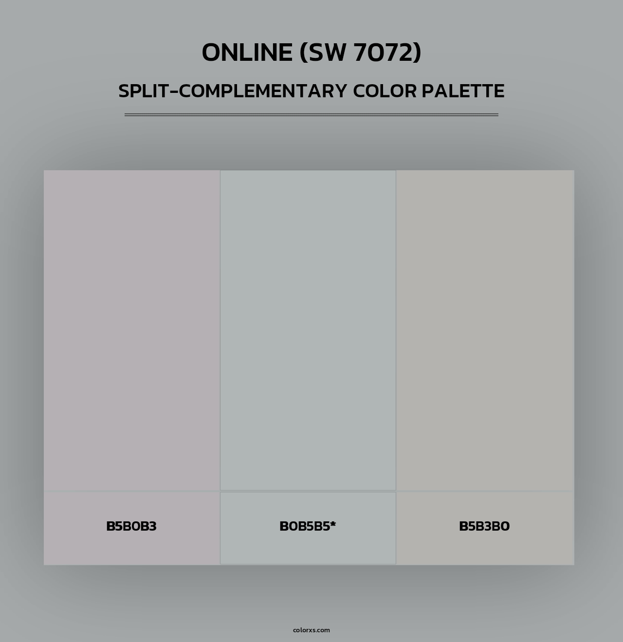 Online (SW 7072) - Split-Complementary Color Palette