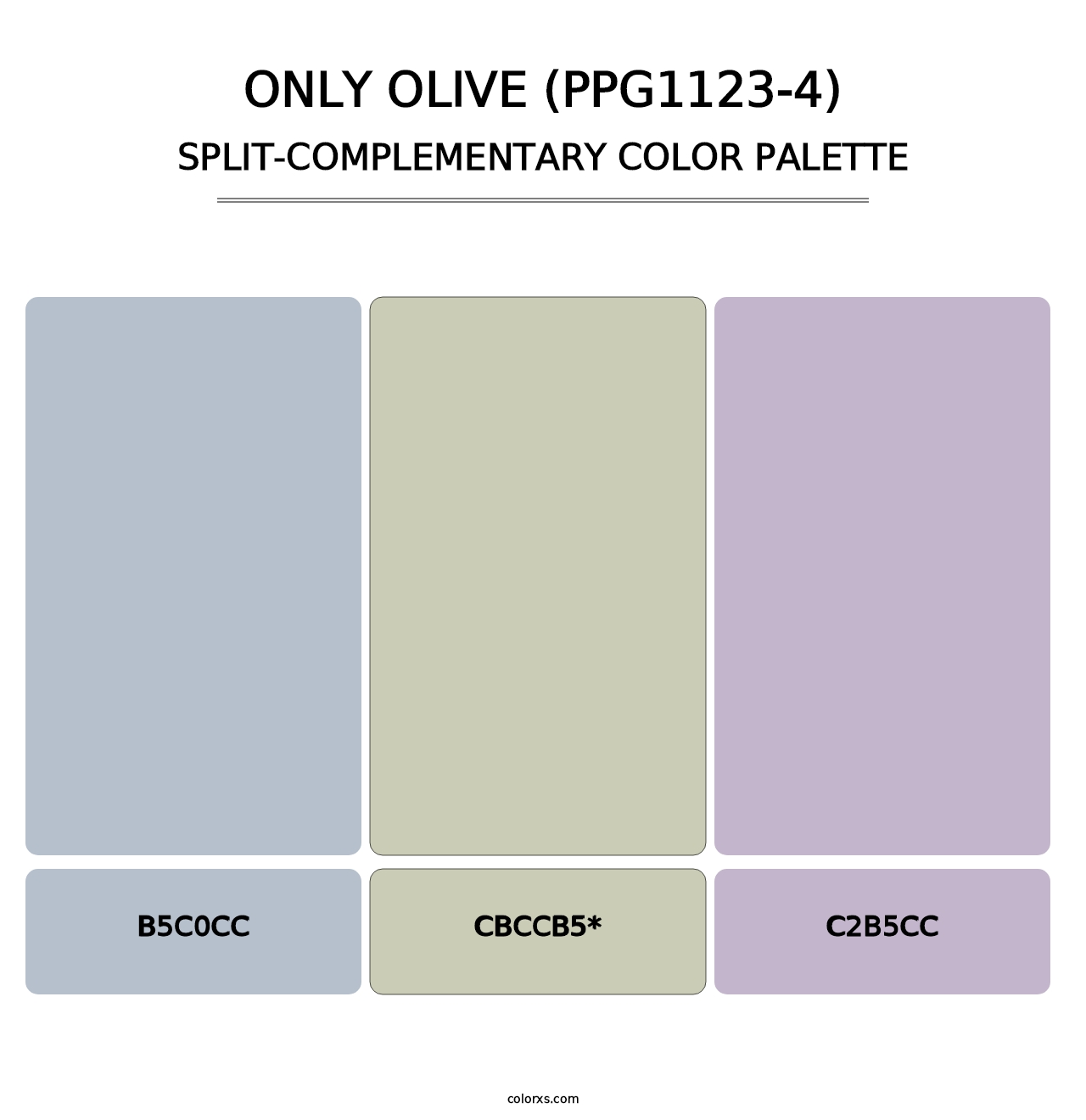 Only Olive (PPG1123-4) - Split-Complementary Color Palette