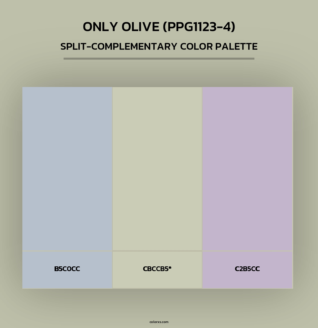 Only Olive (PPG1123-4) - Split-Complementary Color Palette