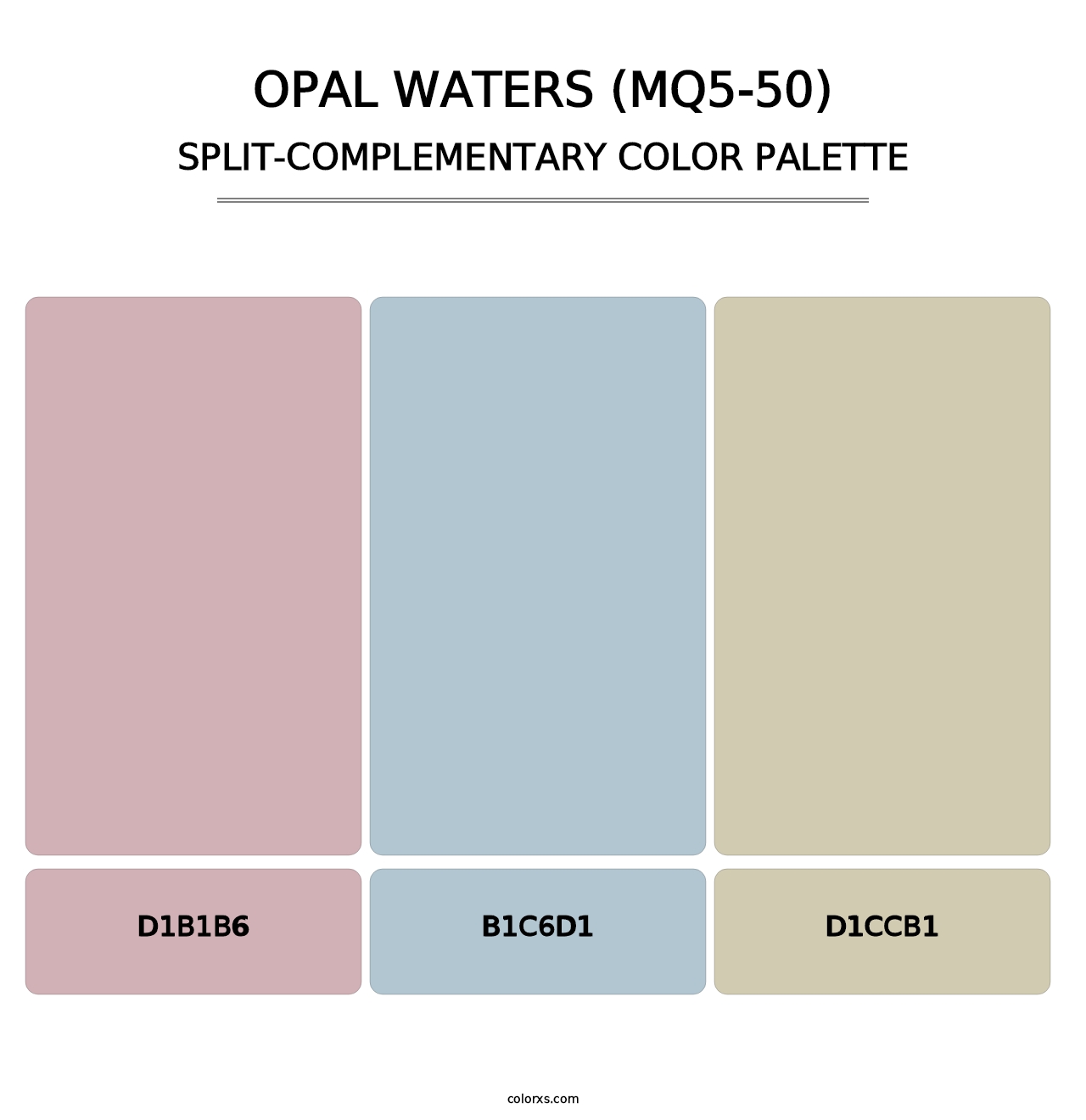 Opal Waters (MQ5-50) - Split-Complementary Color Palette