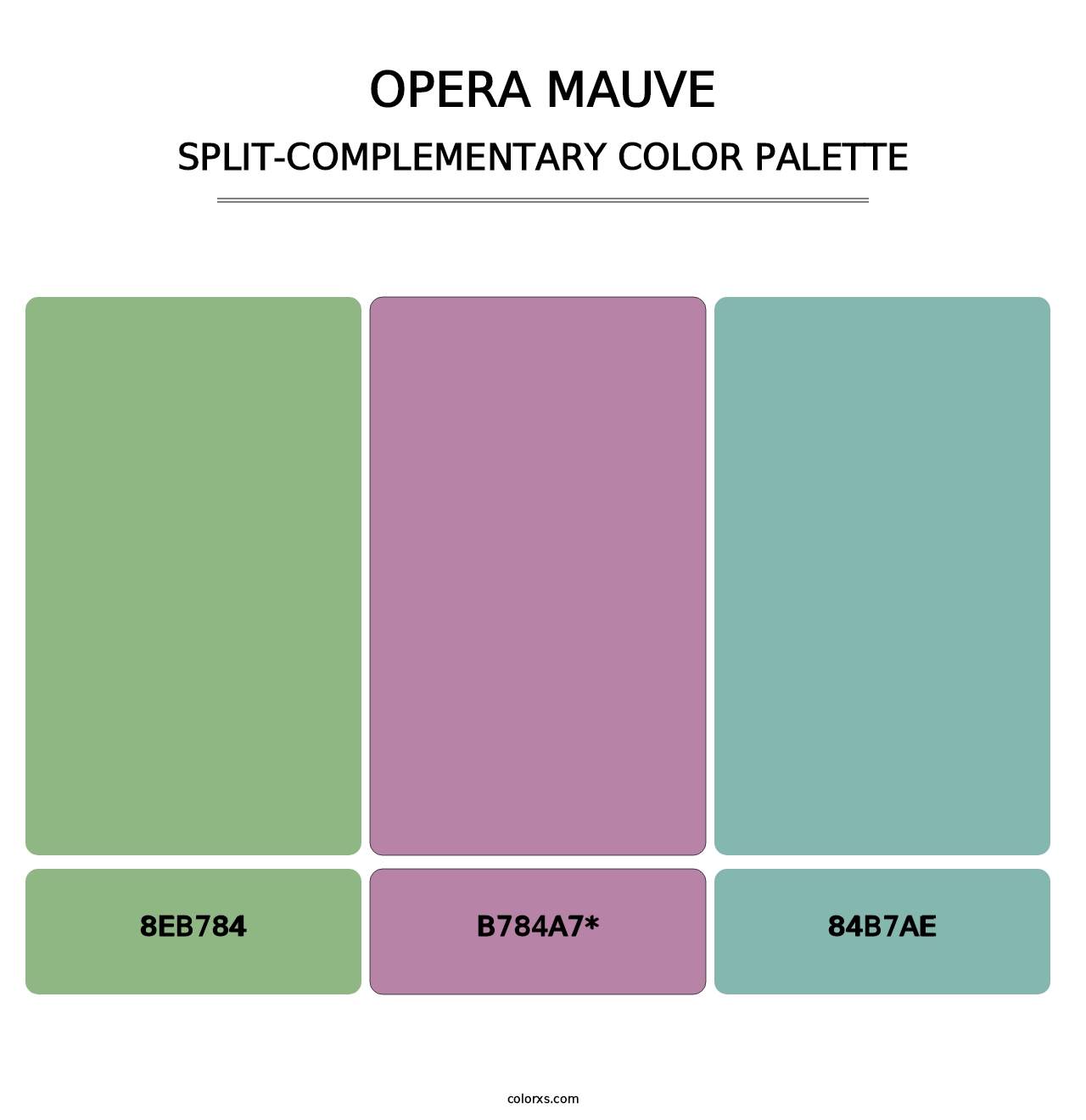 Opera Mauve - Split-Complementary Color Palette