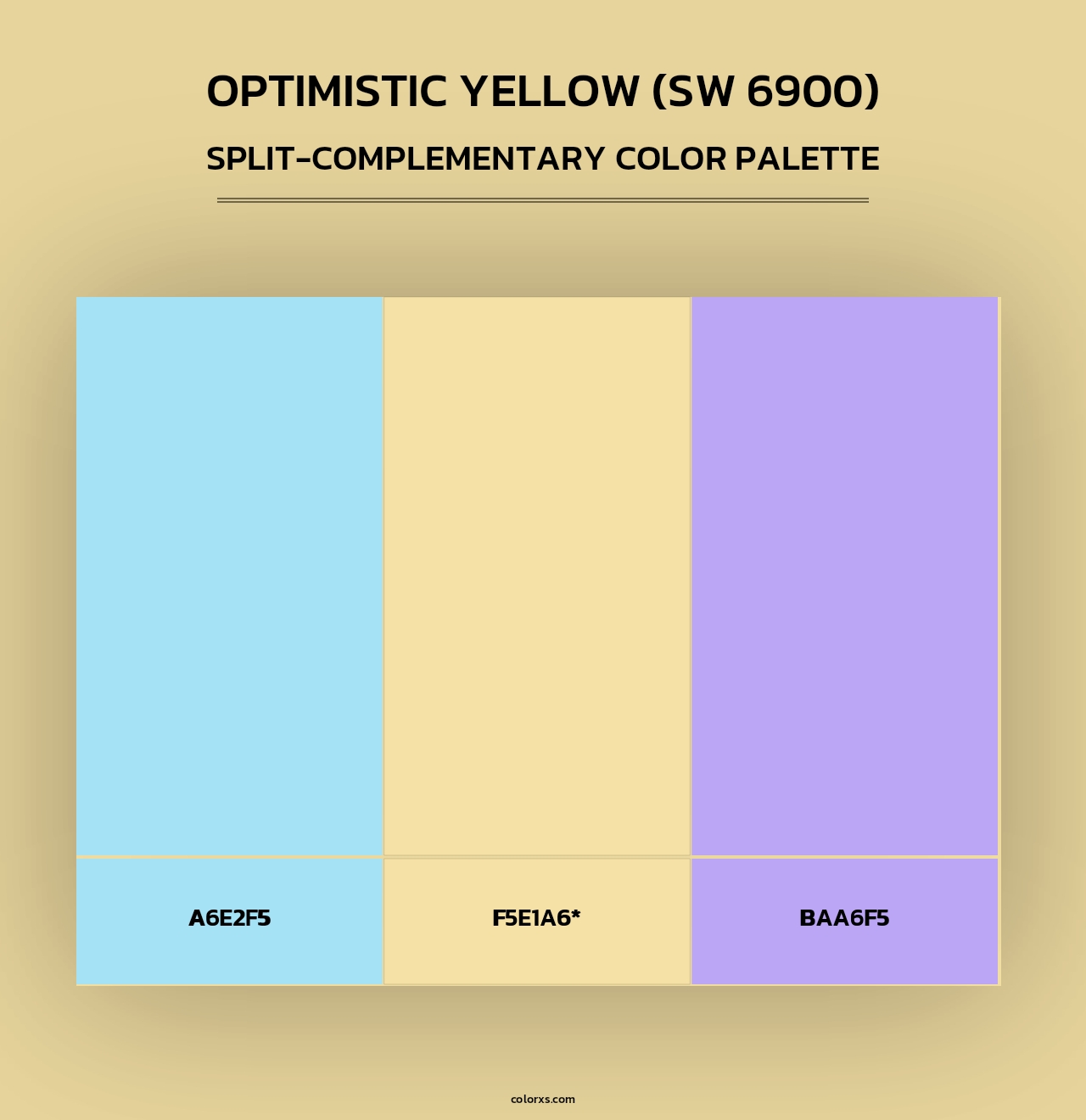Optimistic Yellow (SW 6900) - Split-Complementary Color Palette