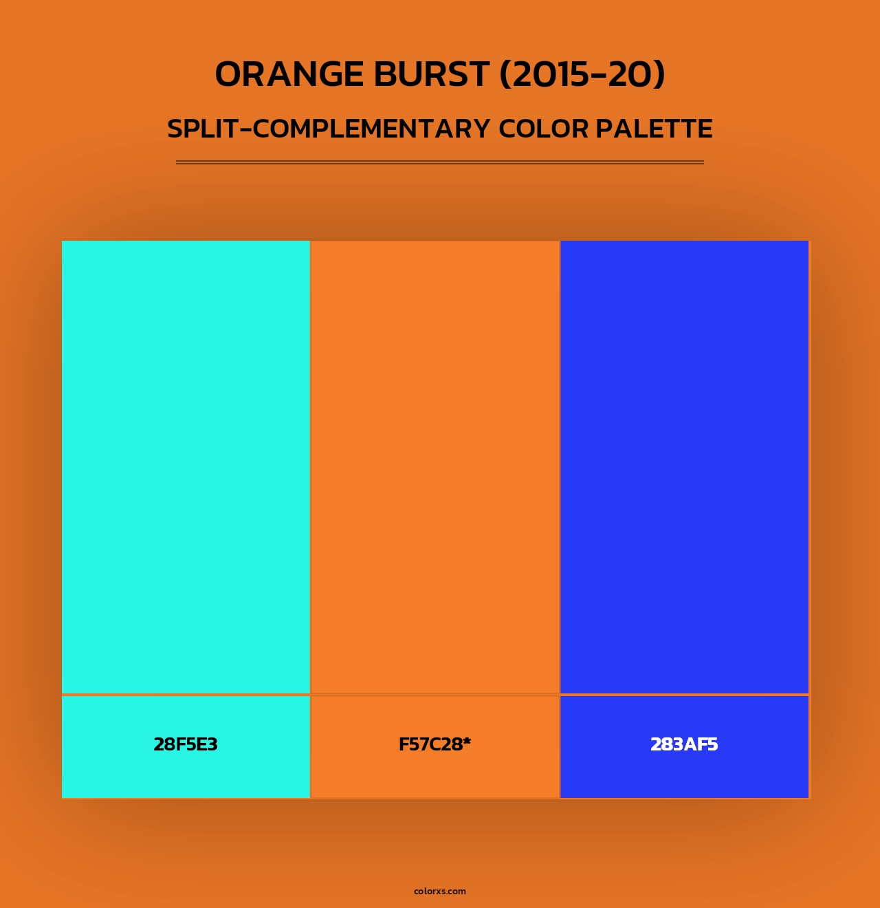 Orange Burst (2015-20) - Split-Complementary Color Palette