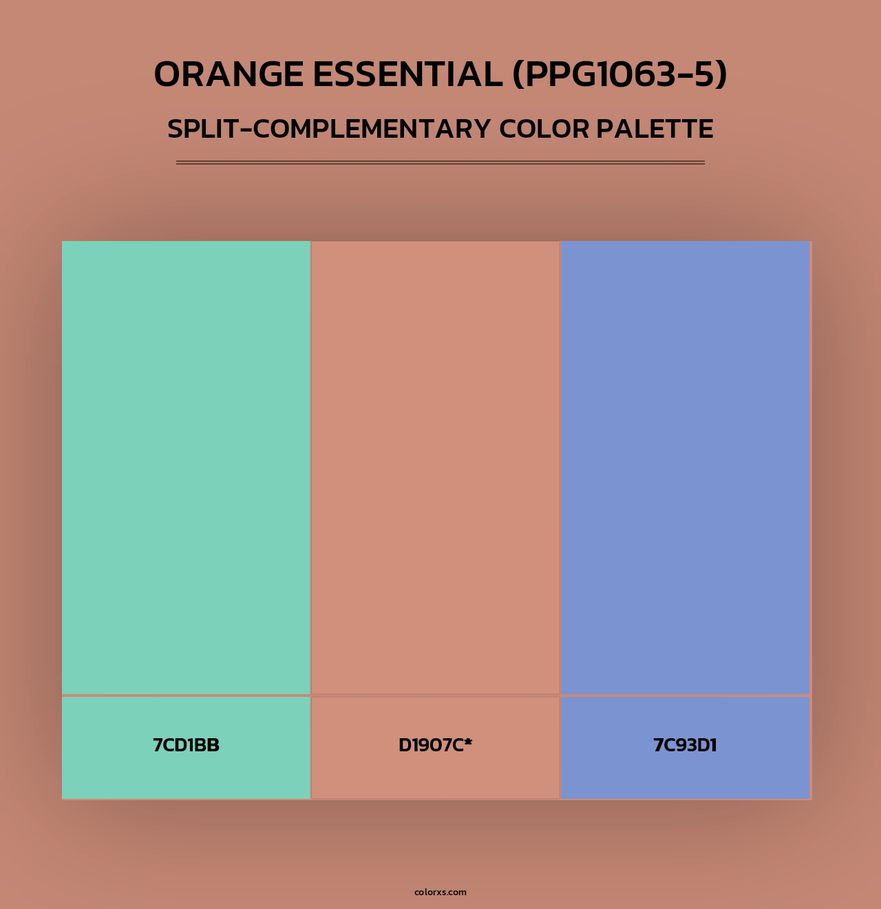 Orange Essential (PPG1063-5) - Split-Complementary Color Palette