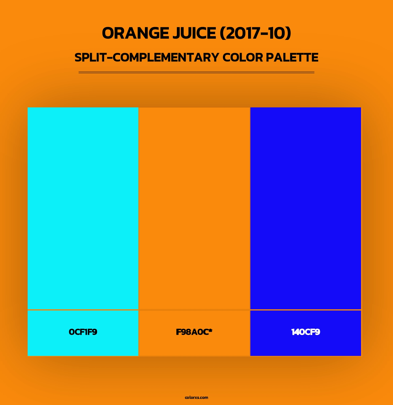 Orange Juice (2017-10) - Split-Complementary Color Palette