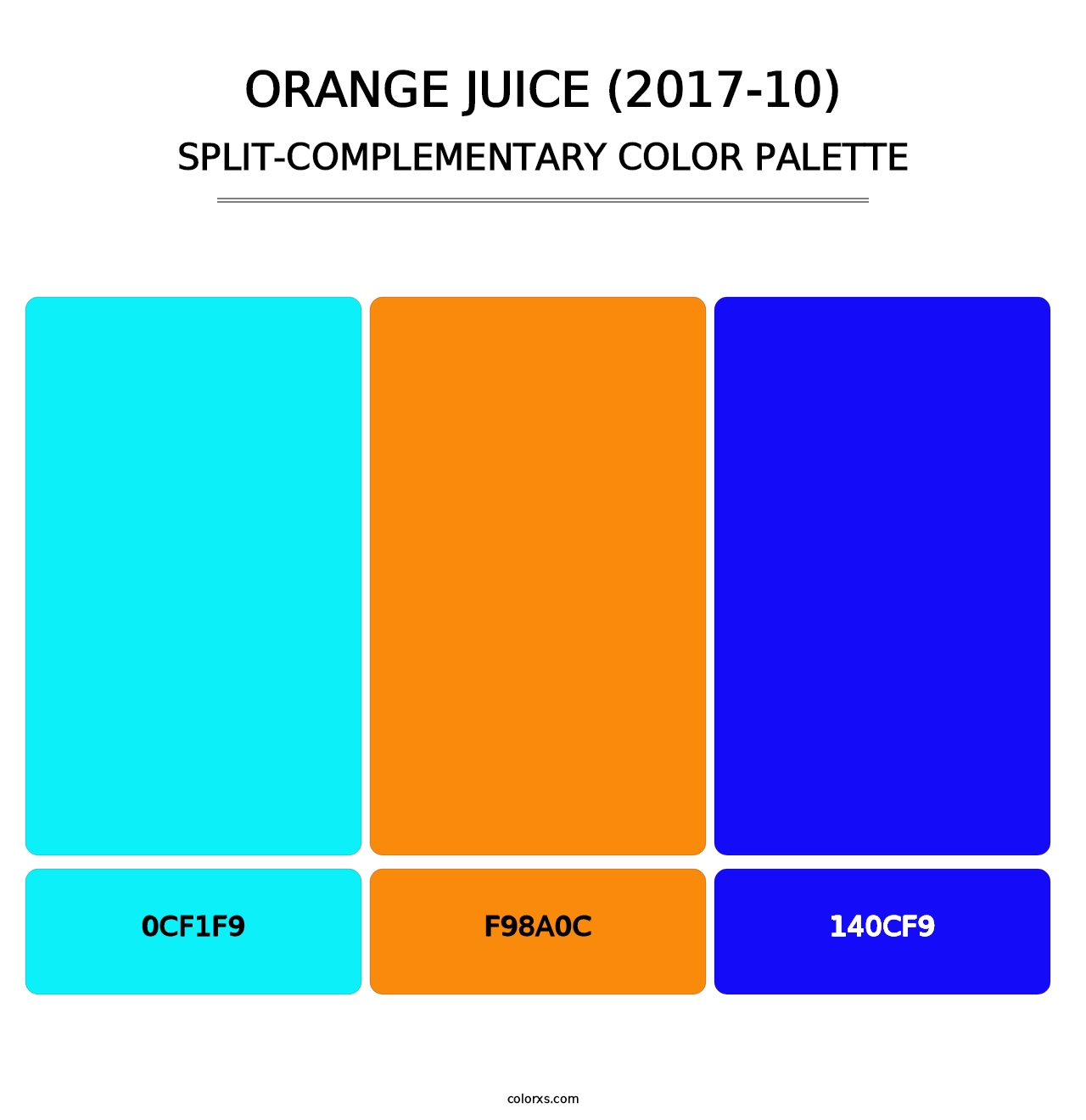 Orange Juice (2017-10) - Split-Complementary Color Palette