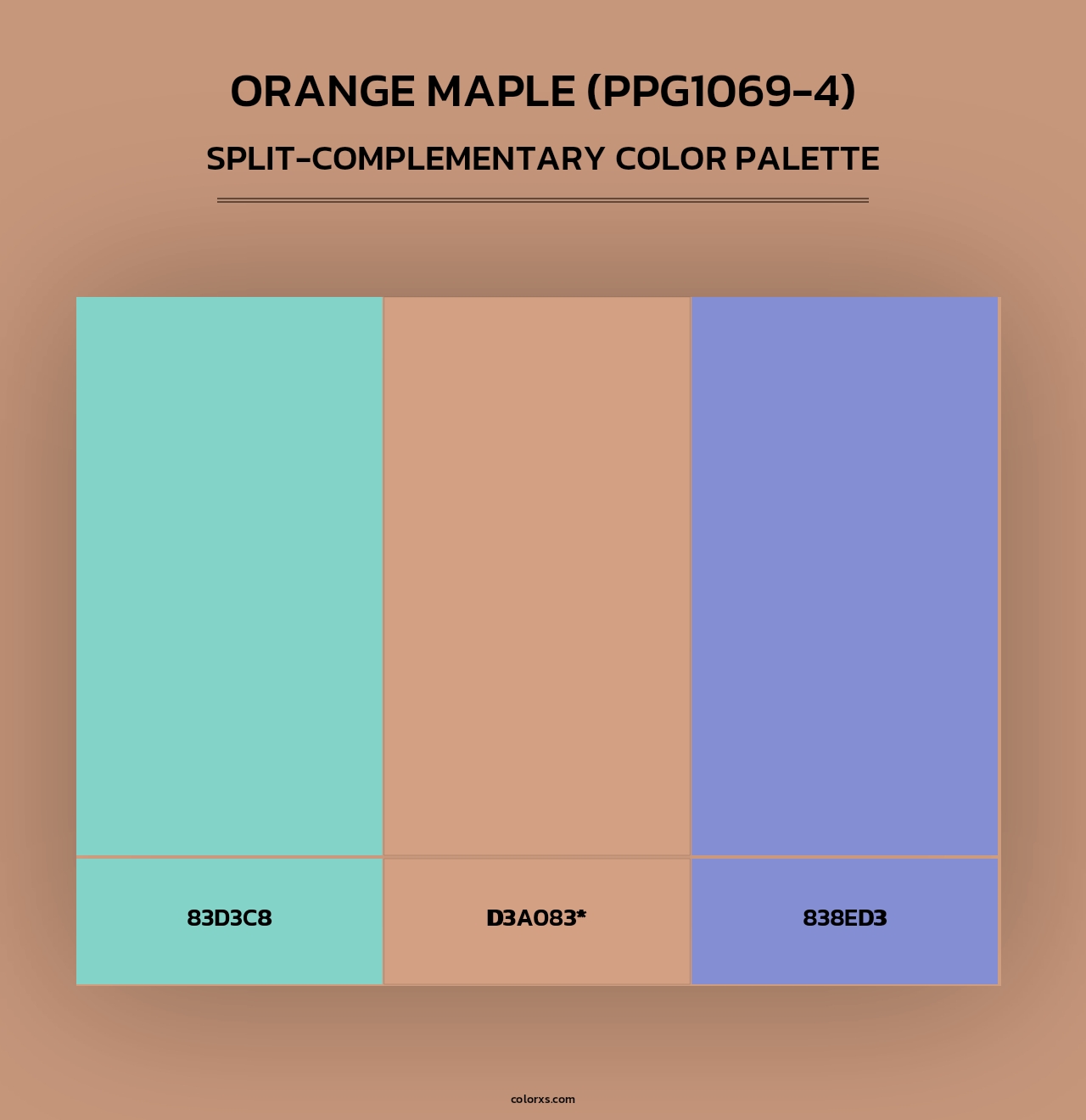 Orange Maple (PPG1069-4) - Split-Complementary Color Palette