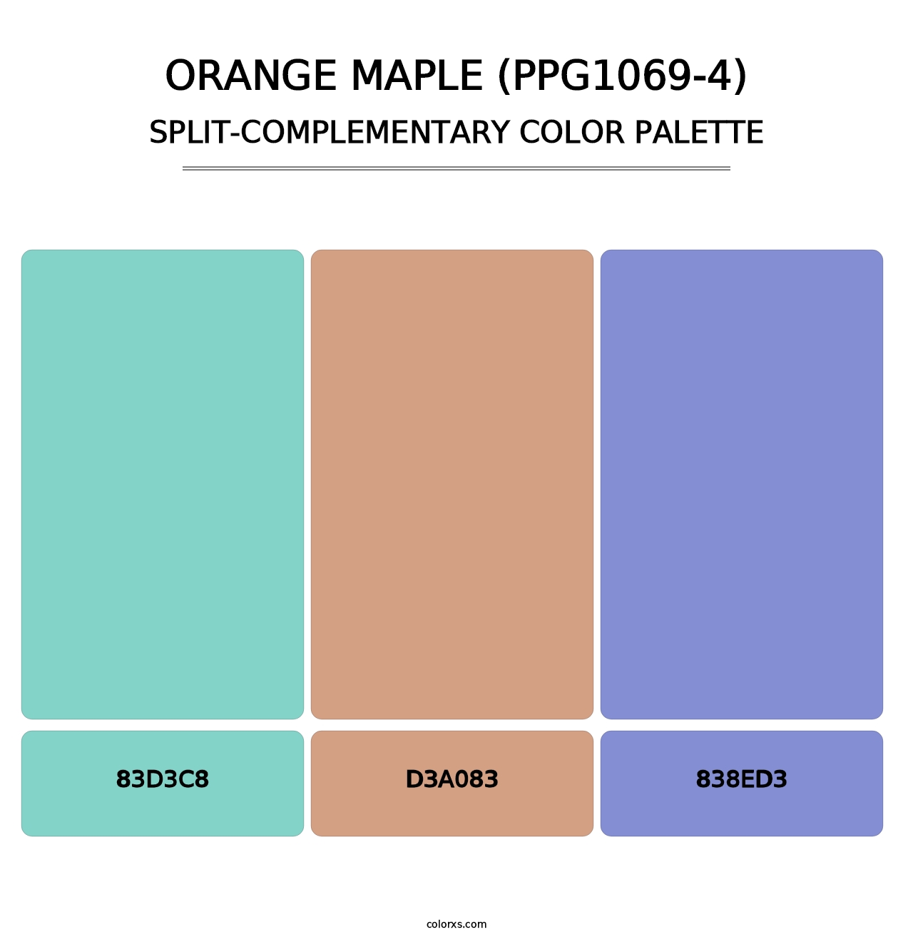 Orange Maple (PPG1069-4) - Split-Complementary Color Palette