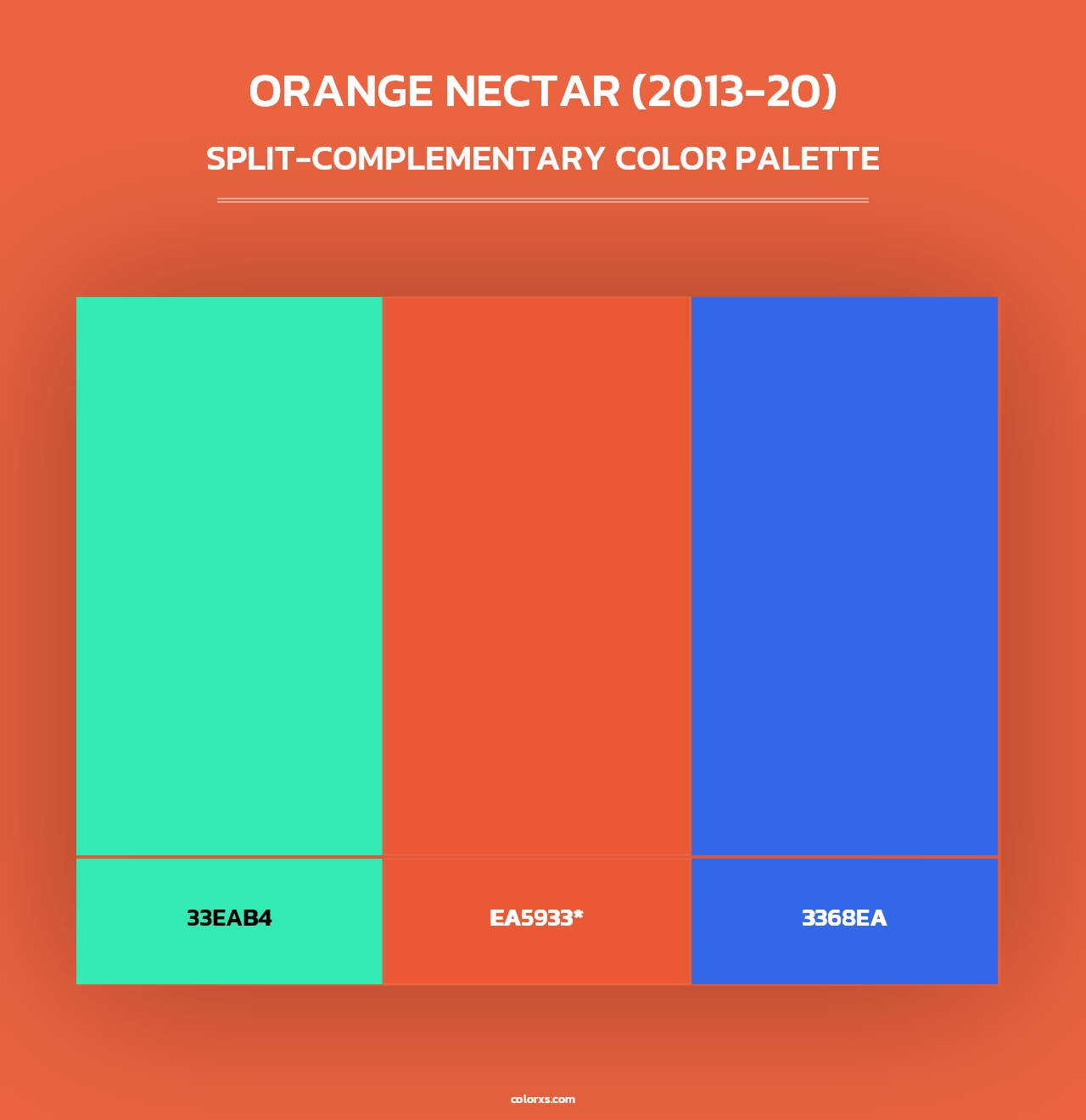 Orange Nectar (2013-20) - Split-Complementary Color Palette