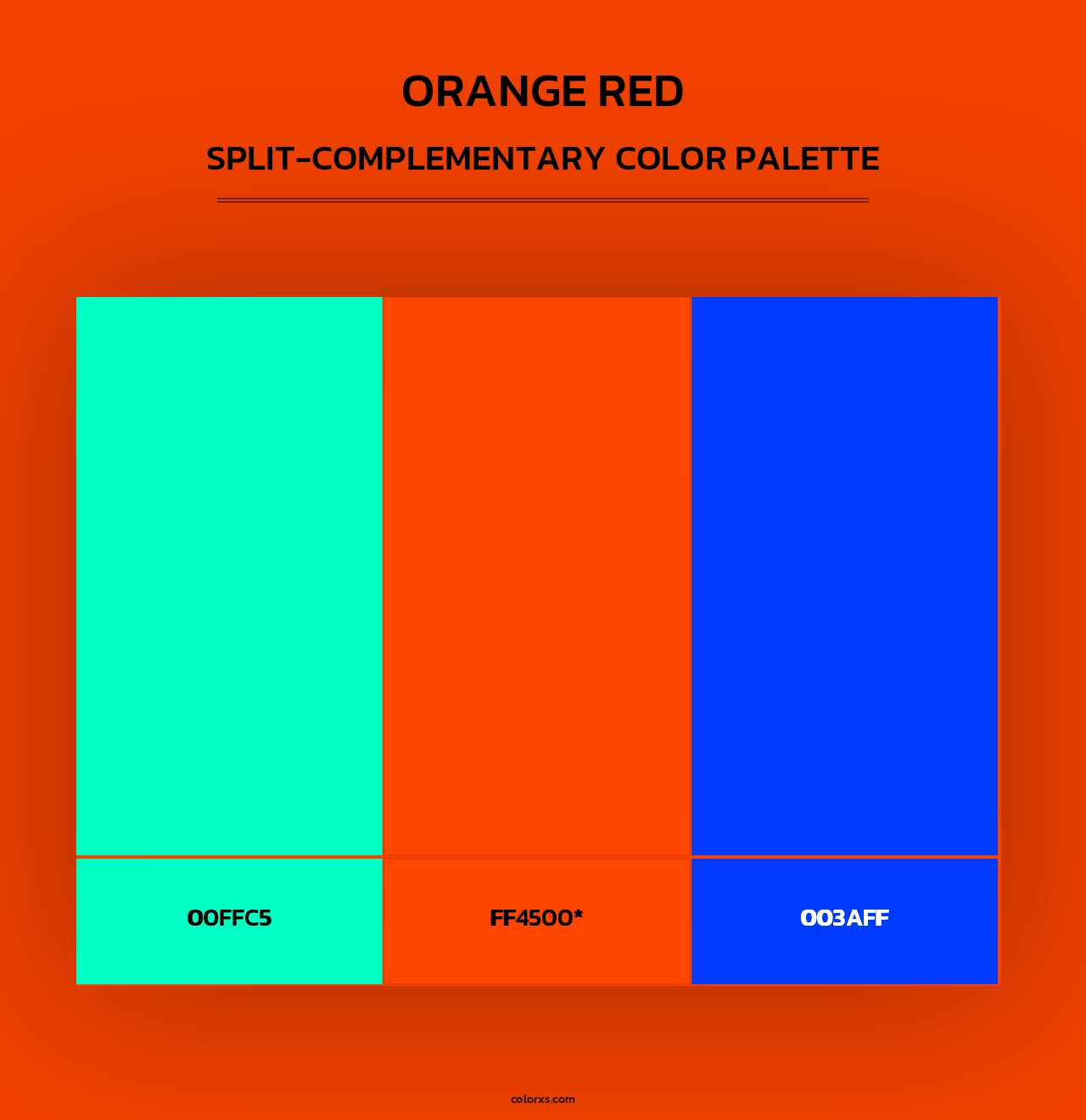 Orange Red - Split-Complementary Color Palette