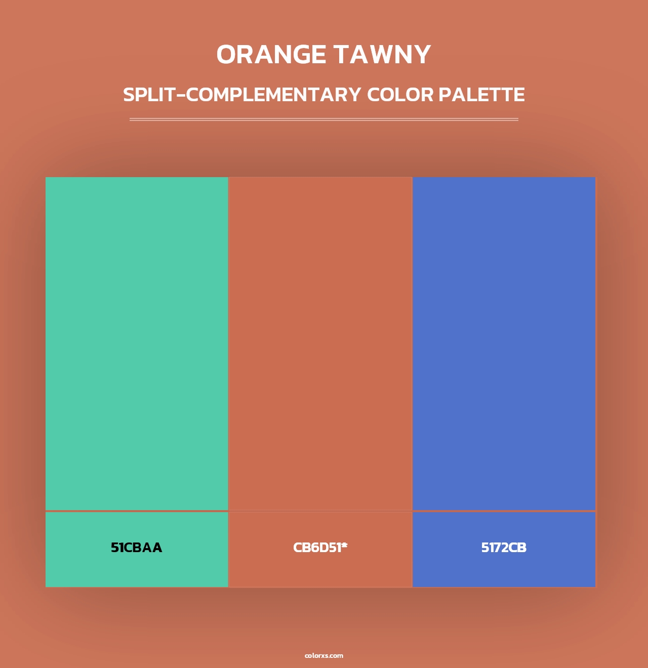 Orange Tawny - Split-Complementary Color Palette