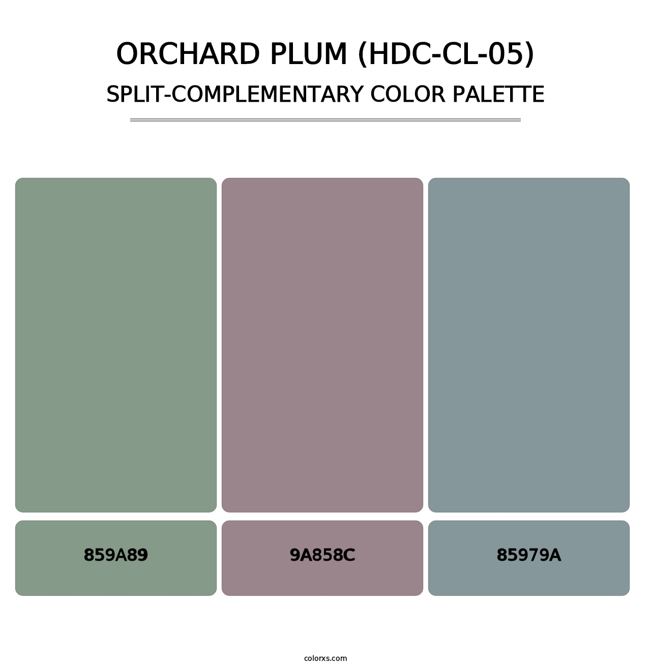 Orchard Plum (HDC-CL-05) - Split-Complementary Color Palette