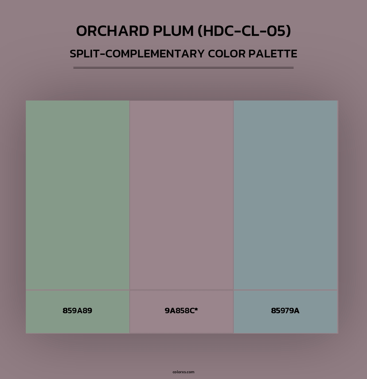 Orchard Plum (HDC-CL-05) - Split-Complementary Color Palette